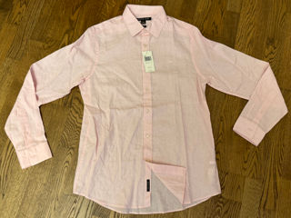 Michael Kors Men Classic Fit Shirt Linen Cotton Size M New