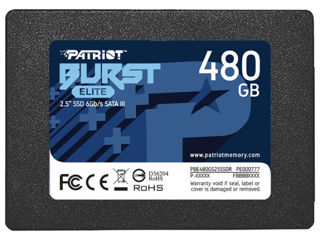 2.5' SSD 480GB Patriot Burst Elite, SATAIII, 450/320 MB/s, CCД foto 3