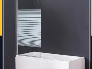 Perete din sticlă transparentă pentru duș și cada de baie  / душевые перегородки из стекла foto 3
