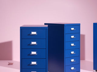 Comodă pentru oficiu IKEA (Albastru) cu rotile foto 2