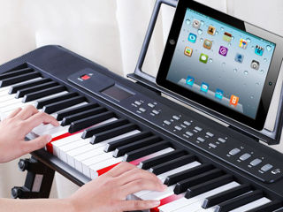 Детский синтезатор bd-680d с подсветкой клавиш для обучения, новые, кредит, бесплатная доставка foto 2