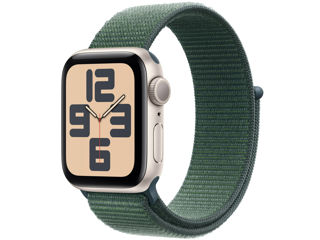 Apple Watch SE GPS Gen.2, 40mm, Starlight, Lake Green Sport Loop. Cutia sigilata