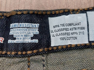 Большой размер джинсы  Lapco FR Flame resistant   46Х30 хлопок 100%.Made in Mexico. foto 3
