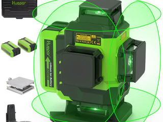 Новый компактный лазерный уровень 4d huepar ls04cg с зелеными лучами от лазерных излучателей osram. foto 1
