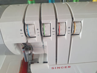 Overlocker cu 2,3,4 fire Singer 14SH754, cadou set de tălpi pentru diferite cusături foto 10