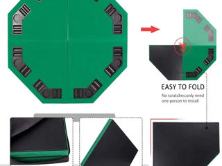 Vivohome складной восьмиугольный коврик для игры в покер foto 5