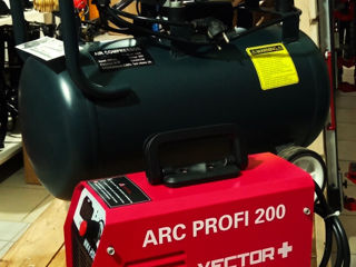 Супер акция сварочный аппарат mma200tz vector+& безмасляный компрессор VECTOR+ (600w) 24l foto 1