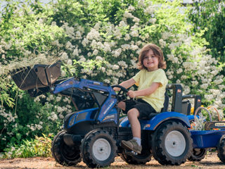 Tractor cu pedale și remorcă pentru copii foto 2