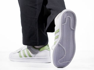 Adidas Superstar White/Green Women's foto 9