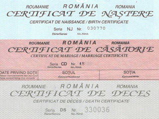 Certificat de Nastere, Casatorie, Pasaport, Buletin roman, Rapid si Ieftin !