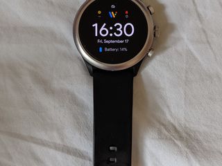 Fossil Q Gen 4 Black Silicone Strap Men 