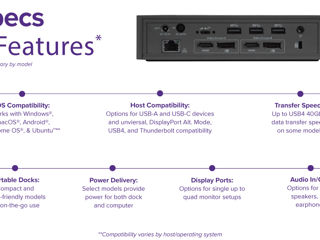 Док станция Targus DOCK182-A1 для подключения 2х мониторов 4K UHD foto 6