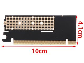 159 лей - Переходник PCIE - NVME (M.2 NVME SSD NGFF to PCIE 3.0 X16 Adapter M Key Expansion Card) foto 2