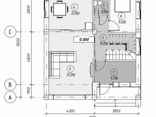 Casă de locuit individuală cu 2 niveluri/stil modern/126.7m2/arhitect/inginer/proiecte/3D foto 7