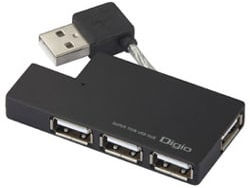 Hub cu conector USB Digio Ultrathin Tip C , 4 porturi USB 2.0