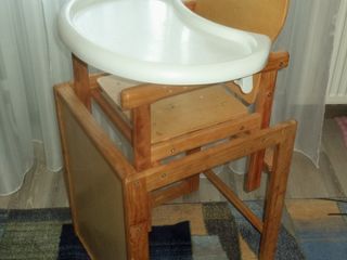 Столик со стульчиком для кормления деревянный foto 2