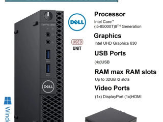 Dell Micro i5-8500T / 8GB DDR4 / 256Gb SSD / WiFi Mini PC foto 2