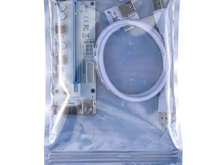 ID-134: Riser Ver 008S card 3 in 1 - 6 pin - 4pin molex - sata, райзер foto 5