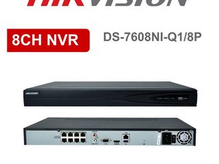 Registrator NVR 8CH DS-7608NI-Q1 + 5 IP camere 2 MP + HDD + Swich foto 4