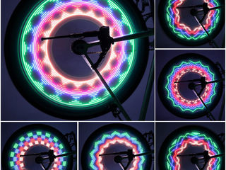 LED подсветка для колес велосипеда, 32 узора, узор меняется! foto 2