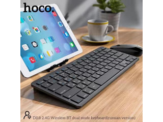 Tastatură HOCO DI18 2.4G Wireless BT dual mode (versiunea rusă) foto 1