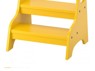 IKEA TROGEN Taburet pentru copii, galben, 40x38x33 cm foto 2