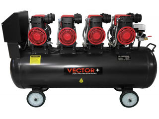 Безмасляные компрессор Vector 1520Wx4 120L -Universalmag