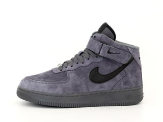 Nike Air Force 1 High Suede Grey cu blana / с мехом