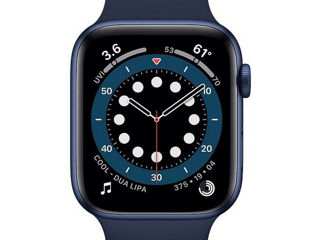 Apple Watch Series 6 Gps, 44Mm, Aluminum Case With Deep Navy Sport Band, M00J3 Gps, Blue