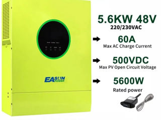 Гибридный инвертор EAsun Power 5,0KW. Of Grid invertor EAsun Power 5,6KW.On Grid invertor 5KW 450е. foto 3