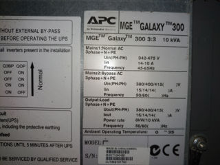 Apc Mge Galaxy 300 10kva Online 400v