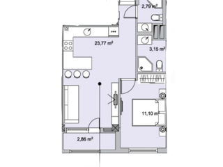 Apartament cu 1 cameră, 41 m², Botanica, Chișinău