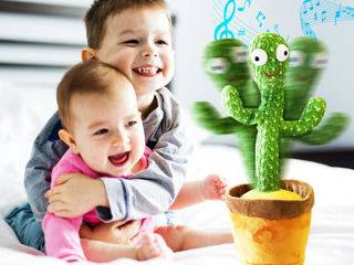 Симпатичная и веселая плюшевая игрушка кактус умеет танцевать, петь и подражать малышу foto 4