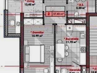 Apartament cu 1 cameră, 58 m², Râșcani, Chișinău