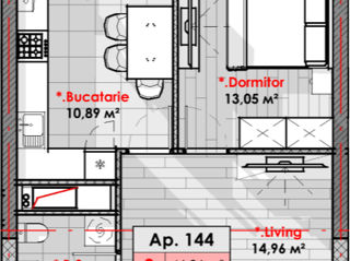 Apartament cu 1 cameră, 46 m², Râșcani, Chișinău foto 2