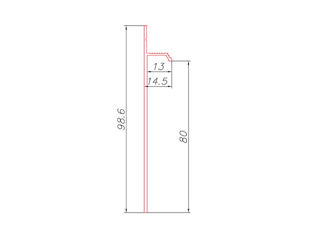 Plinta din aluminiu montare ascunsă F1.100L8 2.5m foto 5