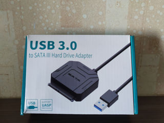 Адаптер для SATA на USB 3.0 + блок питания, новый, доставка