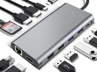 Type-C Dock Station / HDMI, LAN, DP, VGA, USB / Thunderbolt 3 foto 6