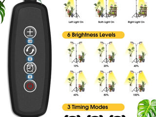 Lampă pentru plante Garpsen cu suport,cu spectru complet pentru plante de interior, 120 LED-uri foto 3