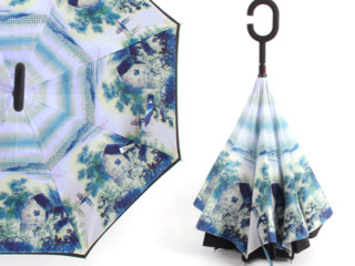 Ветрозащитный складной зонтик foto 6