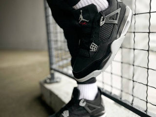 Nike Air Jordan 4 Retro Black Canvas Unisex foto 7