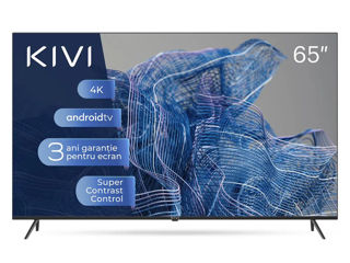 65" LED SMART TV KIVI 65U740NB, Real 4K, 3840x2160, Android TV, Black