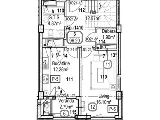 Apartament cu 3 camere, 97 m², Râșcani, Chișinău