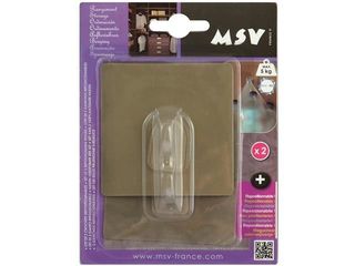 Крючки Самоклеющиеся Msv 2Шт Квадрат 8X8Cm, Коричн, Пластик