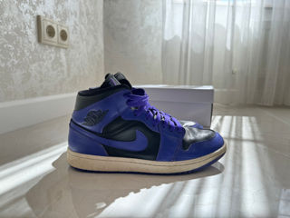 Продам Оригинальные Air Jordan 1 Mid Purple Black В Отличном Состоянии! foto 3