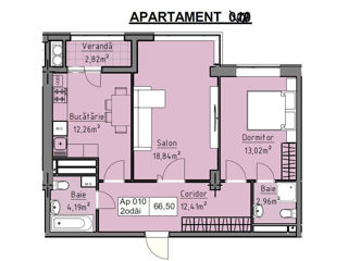 Apartament cu 2 camere, 66 m², Poșta Veche, Chișinău foto 10