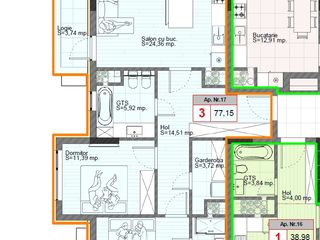 Apartament cu 3 camere, 79 m², Periferie, Orhei foto 9
