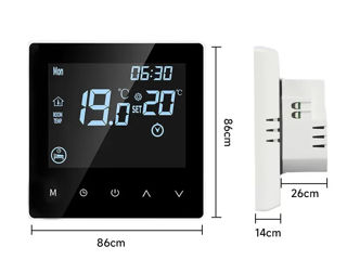Termostat de control al temperaturii al încălzirii electrice prin pardoseală cu WiFi foto 2