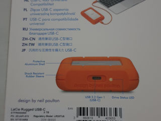 LaCie Rugged USB 3.2-C 5TB External Hard Drive (new) foto 2