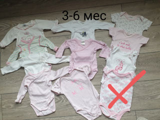 Боди  Carters ,Gerber h&m  ,слипы ,колготки  и др.0-2 ,0-3 ,3-6,6-9 мес foto 7